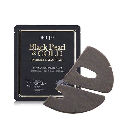 Petitfee Black Pearl & Gold Hydrogel Mask Pack Dolly Skin